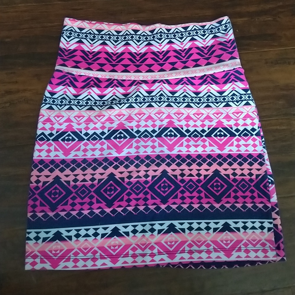 Geometric Print Bodycon Skirt